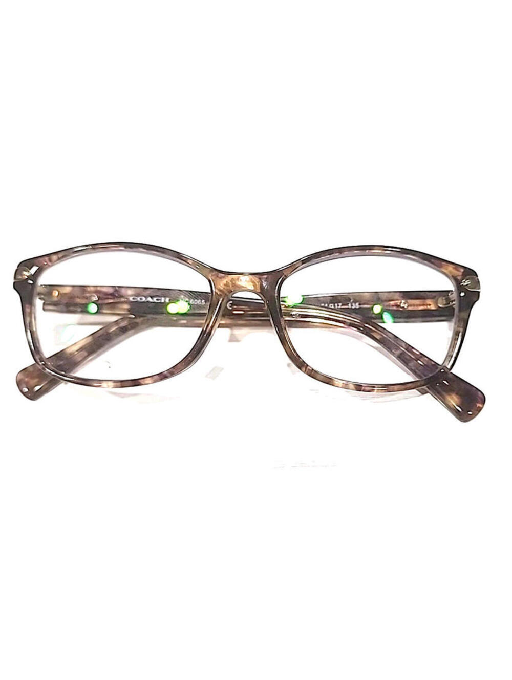 Coach HC6065 5287 Light Brown Confetti Oval Eyeglasses 51-17 135